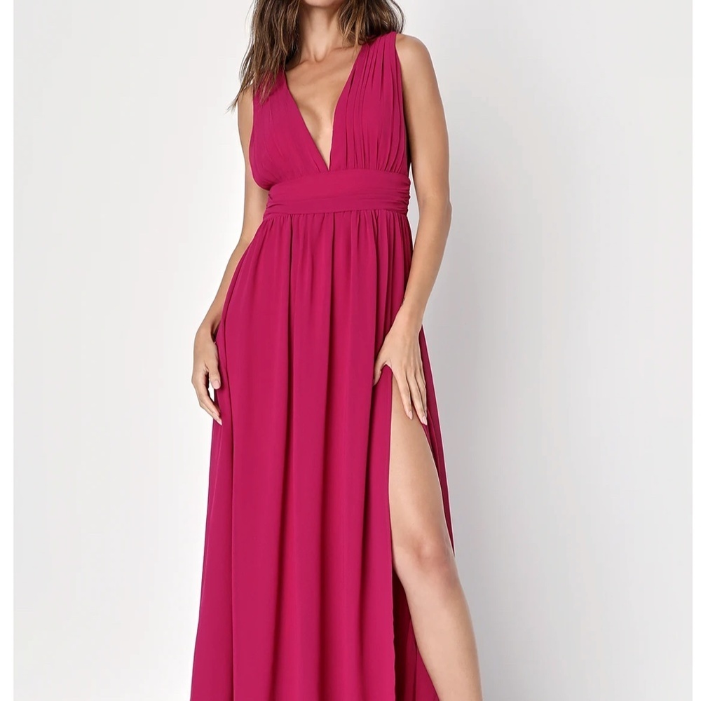 Lulu Heavenly Hues Magenta Maxi Dress